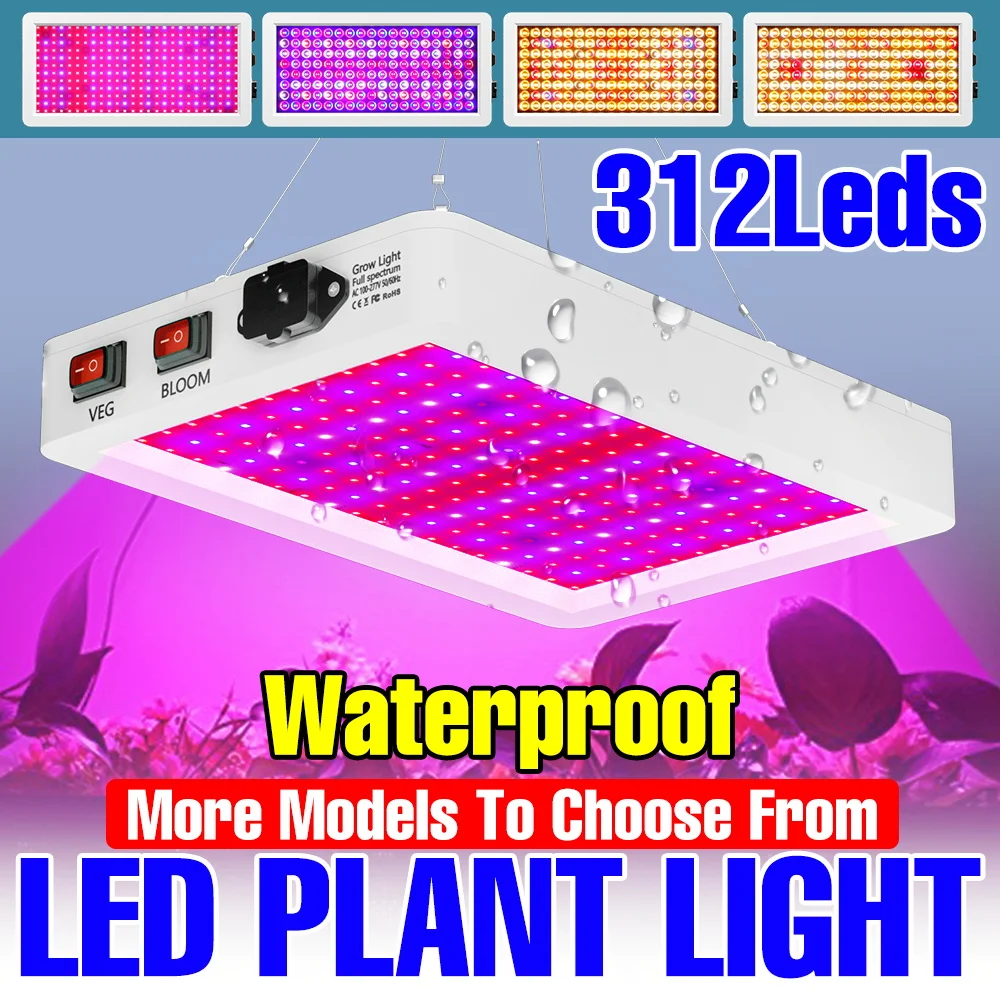 500W Full Spectrum Grow Light LED Seeds Cultivation Lamp UV/IR Greenhouse Tent Hydroponic Flowers Fruits Vegs Moss Fill Lighting