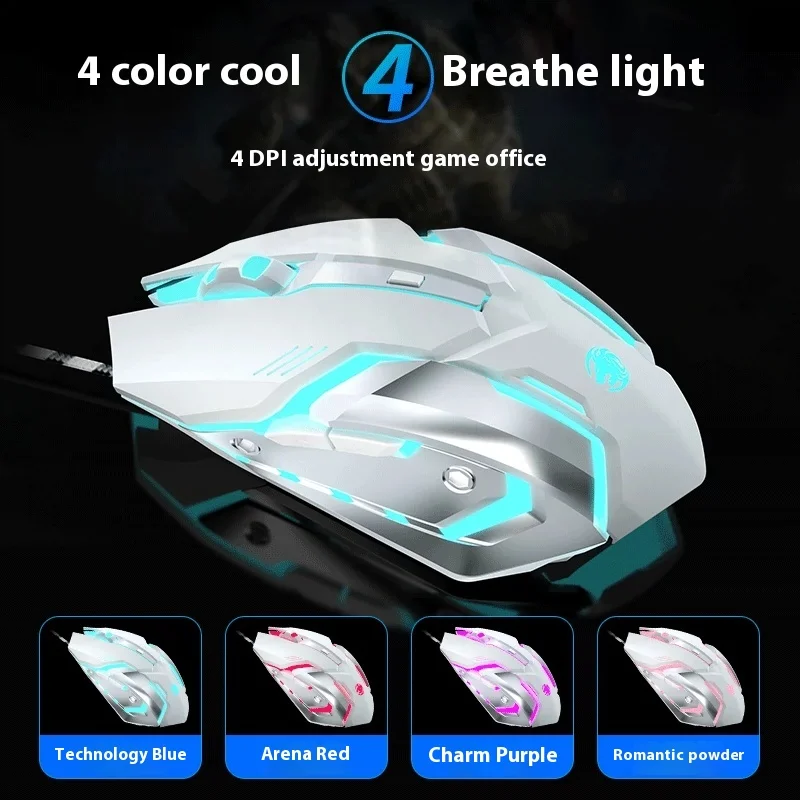 Frontline Wired Gaming Esports Mouse Silent Mechanical Macro Laptop Desktop Computer Office Games  Lightweight And Portable