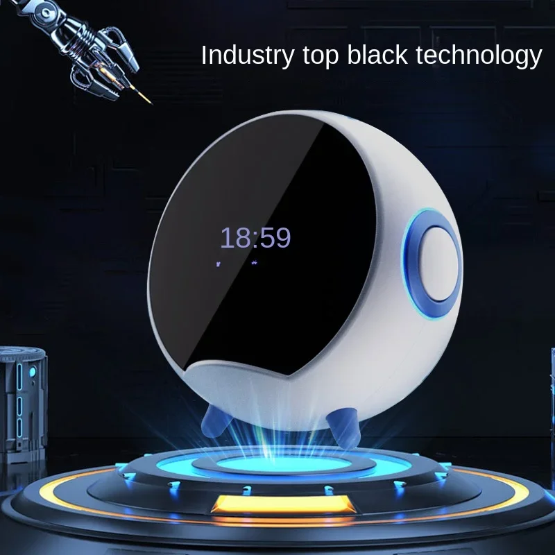 Smart Bluetooth Speaker Phone Wireless Charging TF Card Clock Display Alarm Clock Planet Shape Wireless Speakers Creative Home