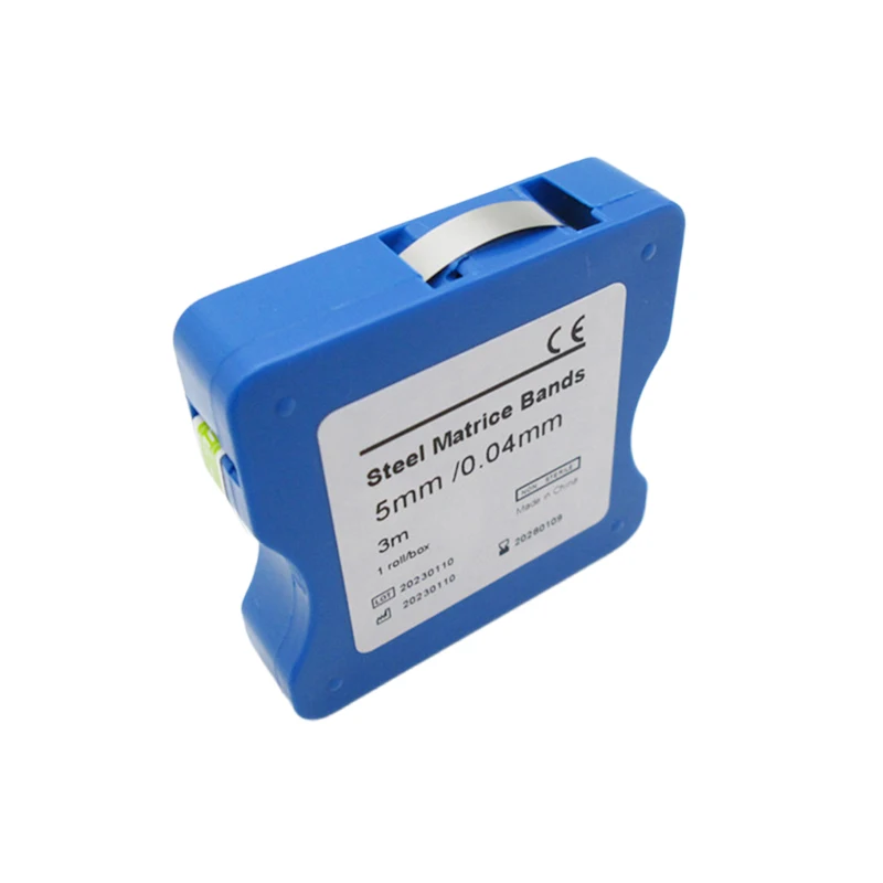 TJDent 5mm/6mm/7mm Dental Stainless Steel Matrix Bands 9.5mm Resin Film Restoration Light Cured Resin Clear Matrix Bands Tools