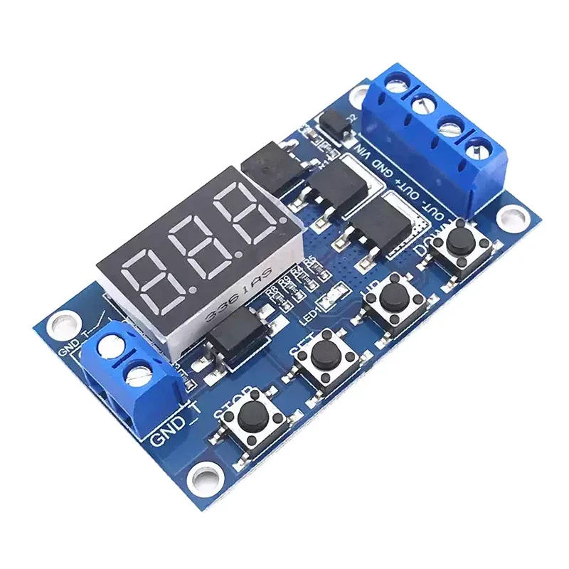 12V 24V Dual MOS LED Digital Time Delay Relay Trigger Loop Timing Delay Switch Circuit Board Timing Control Module DIY