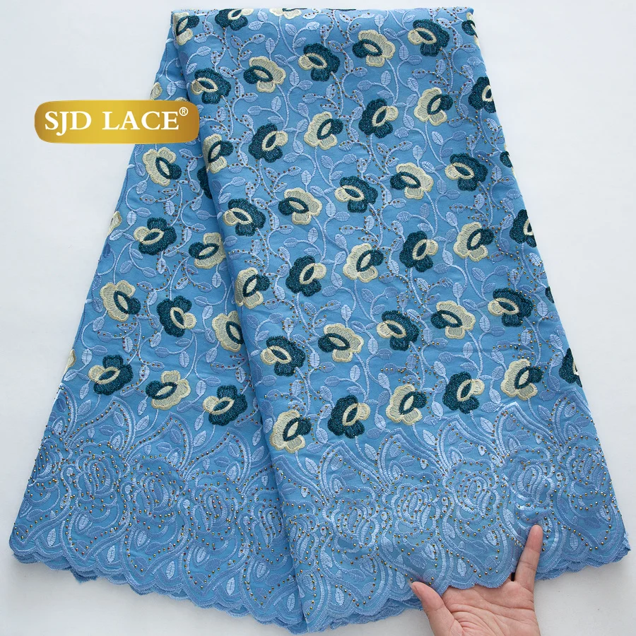 

SJD LACE African Cotton Lace Fabrics 2025 Newest Austria Swiss Voile Lace for Sewing Women Wedding Party Sew 4474