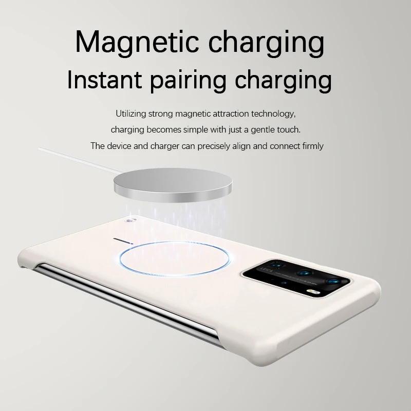 Magnetic Phone Case for Huawei P40 Pro Plus Pro+ P40Pro 5G Funda Hard Camera Protection Original Shockproof Frameless Back Cover view 3