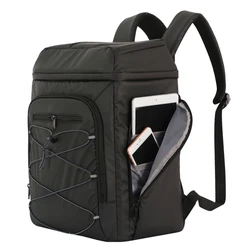 Large Refrigerator Bag 23L Leather Film 30 Cans Insulated Backpack for Travel Beach Ice Beer Thermal Insulation Bag Denuoniss