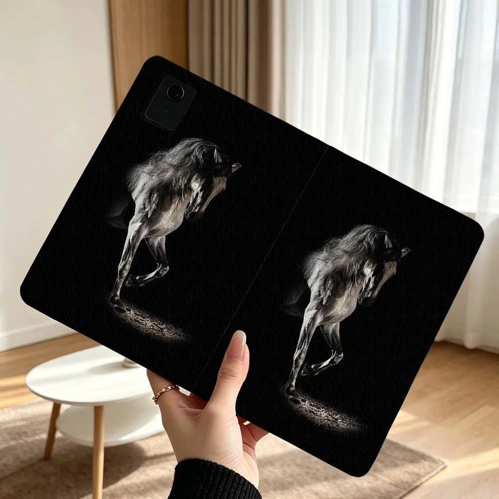Animals Dark Cool Horse For Lenovo Xiaoxin Pad Pro Tab P12 P11 11 13 11.2 inch K11 Plus Pen Tray Tablet Case Soft