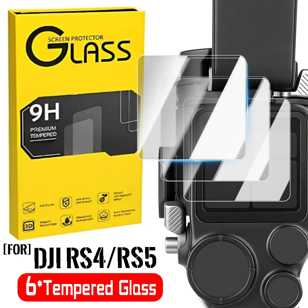 1-6Pcs for DJI RS4/RS5 Tempered Glass Film Screen Protectors Hardness Anti-Scratch Lens Camera Film for DJI RS5/RS4 Camera Films