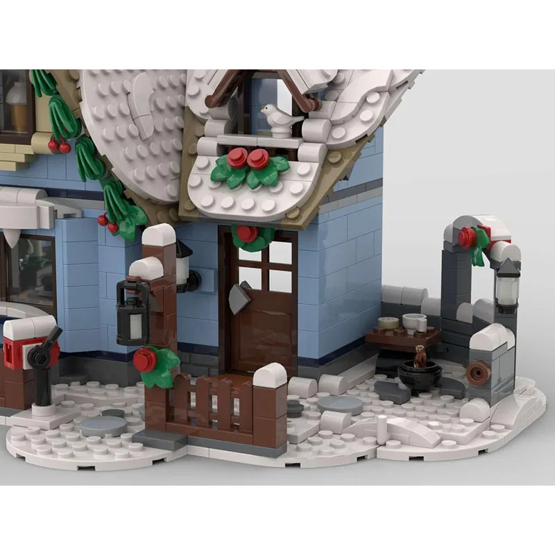 Prodotti Stagionali Mattoncini Modulari MOC 10293 Little Town House Blocchi Tecnologici Giocattolo Natalizio Fai-da-Te Regali di Costruzione