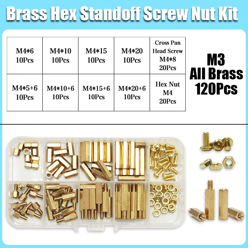 390p Sechskant Messing Männlich Weiblich Abstandshalter Schraube Mutter Bord Rack Stud Sechskant Gewinde Säule PCB Säule Motherboard Abstandshalter Bolzen – Detail 14