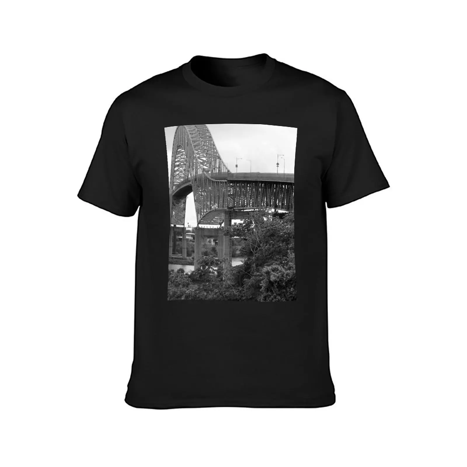 Bridge of the Americas - Black & White T-Shirt Aesthetic clothing customizeds mens graphic t-shirts pack