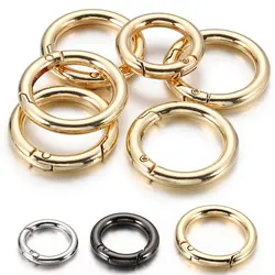 5Pcs Metal Spring Gate O Ring Bag Buckle 25-35mm Metal Clasp Carabiner Snap Hook Spring Keyring DIY Bag Luggage Jewelry Findings