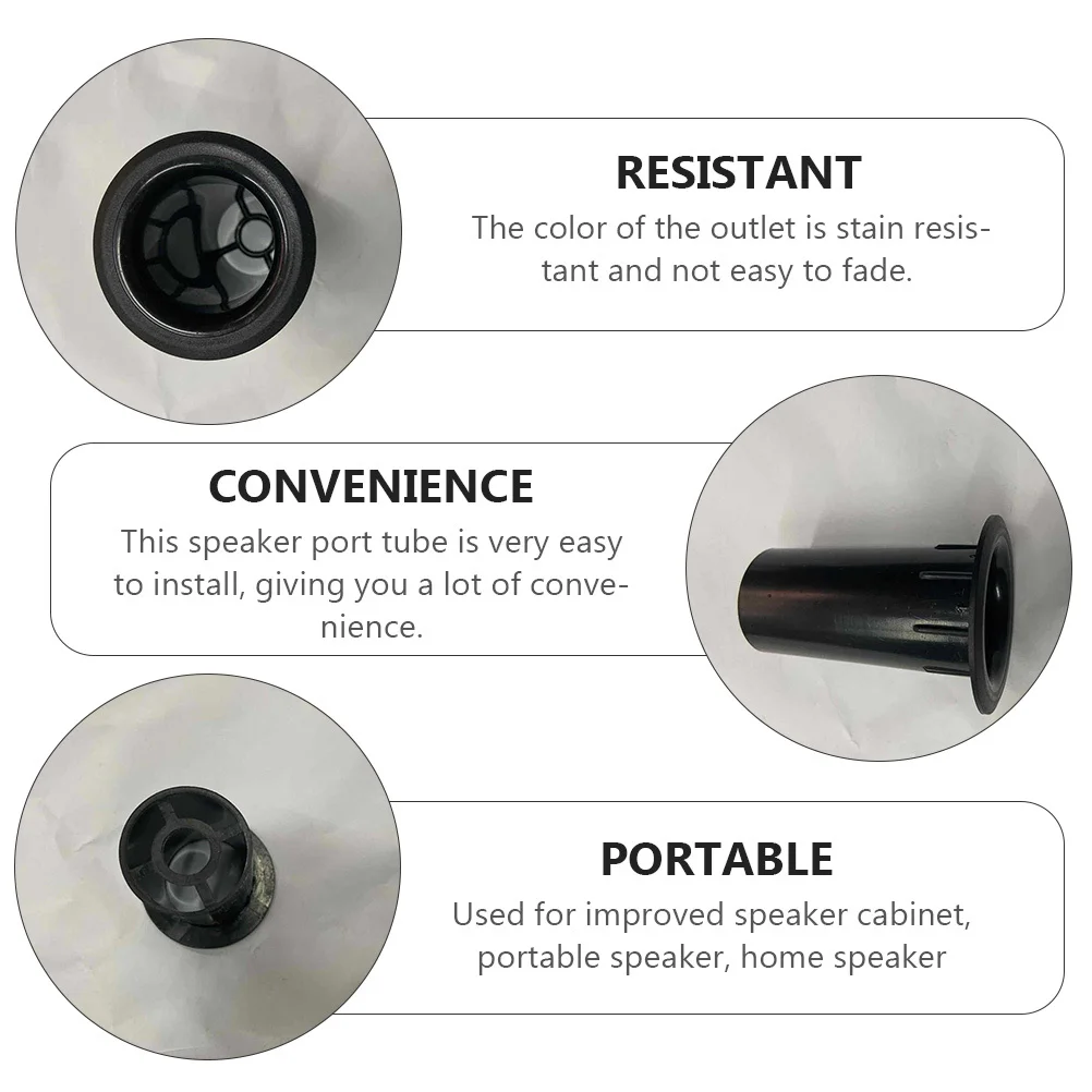 

10 pcs Plastic Speaker Port Tube Replacement Bass Reflex Tube For Home Car Portable Speaker Cabinet Stain Resistant Air Outlet