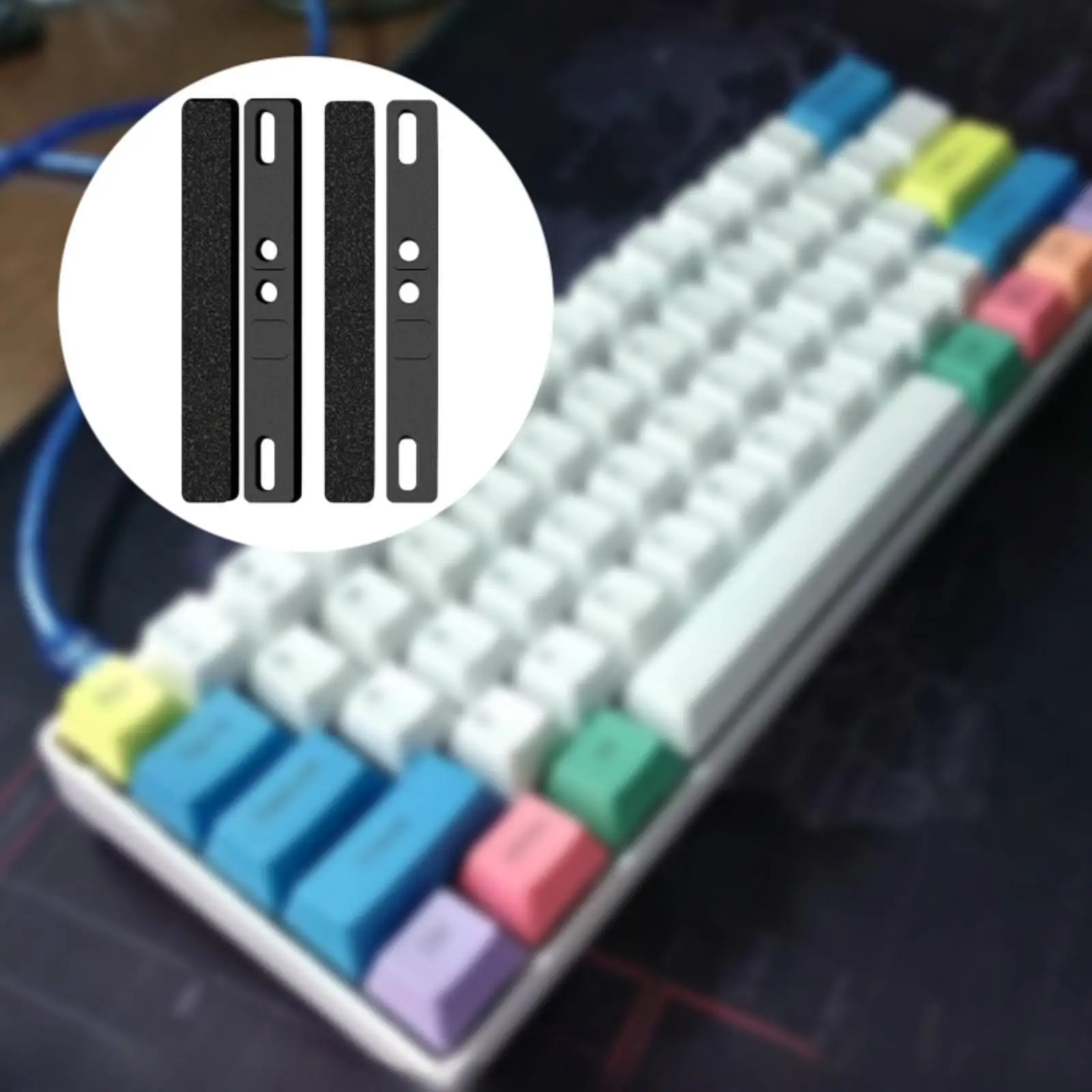 4 Parts Soundproofing Foam Keyboard Stabilizer for Mechanical Gifts Switch Pad Cotton Foam