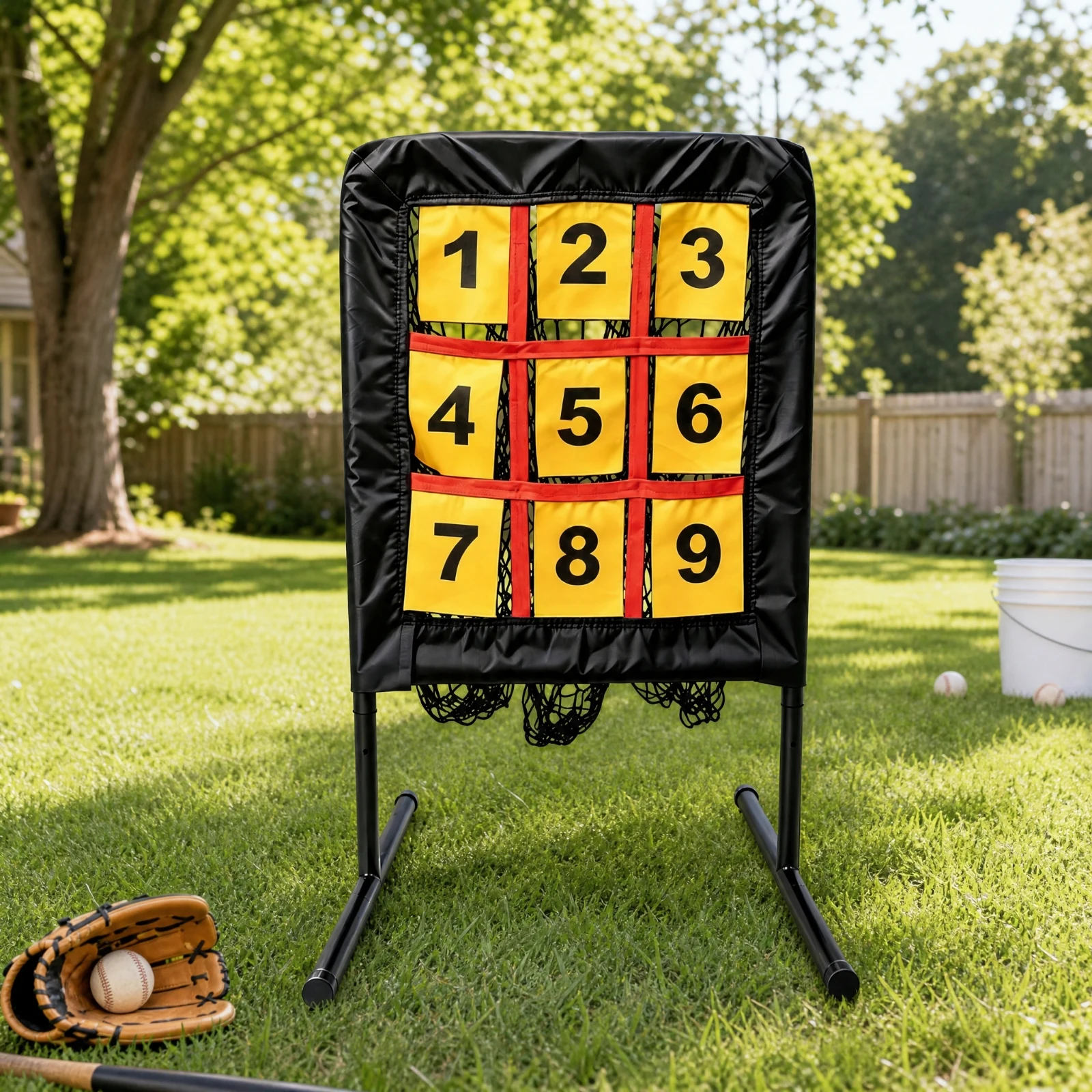 Pitching Practice Target Foldable Baseball and Softball Practice Target Training Equipment Sturdy Tear-Resistant