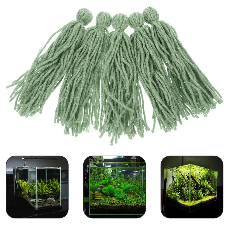 

5Pcs Fish Tank Spawning Mop Floating Fish Breeding Mop For Spawning Fish Spawning Breed Mops Angelfish Aquatic Pet Breeding Mop