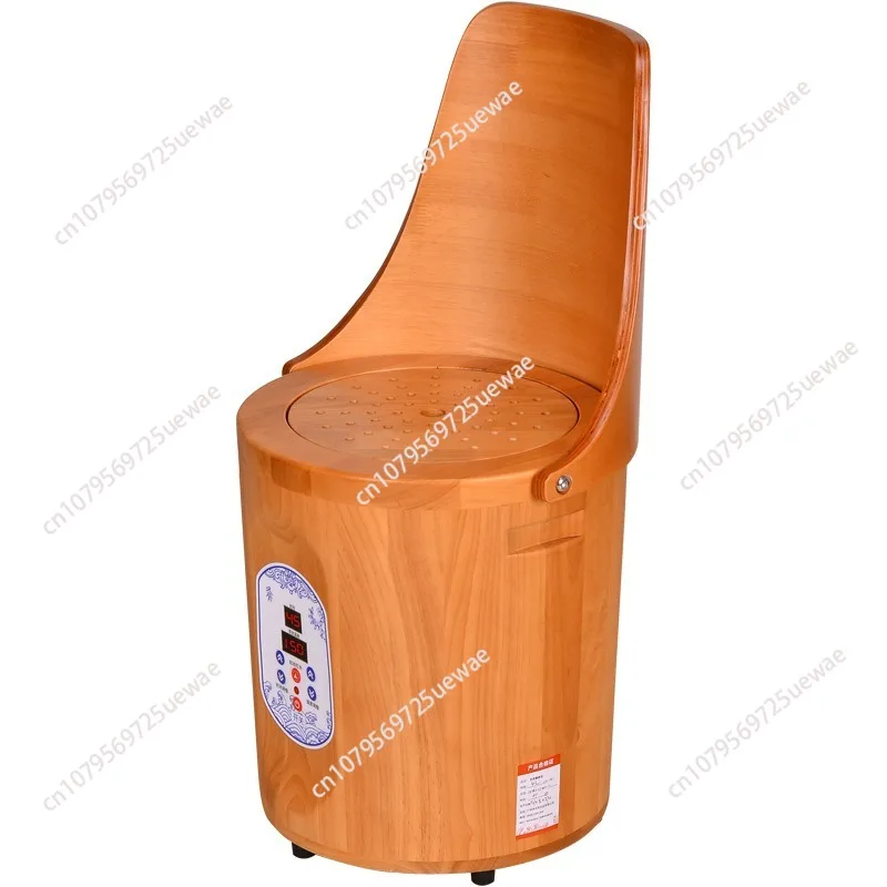 Solid wood moxibustion stool folding backrest moxibustion chair