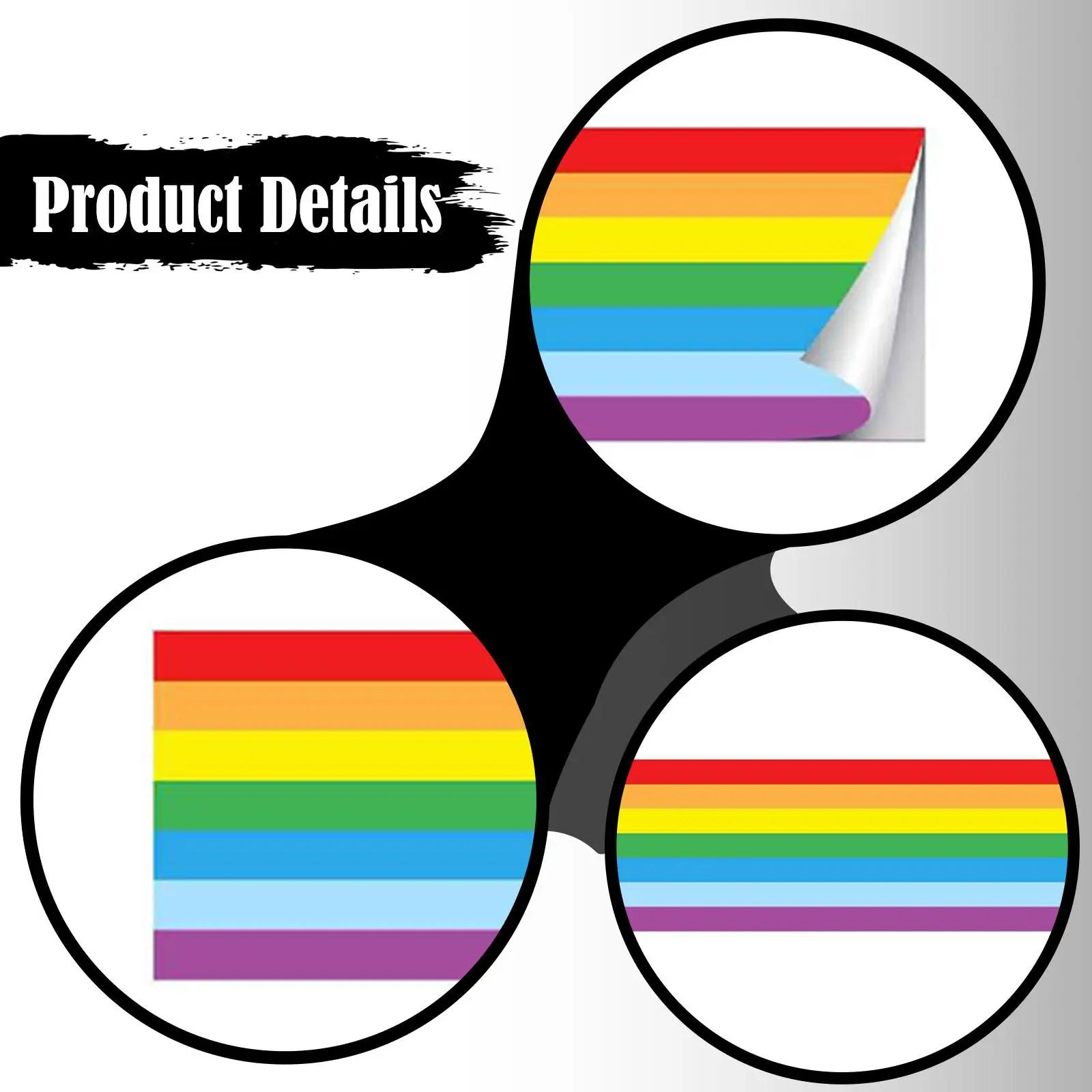 ملصقات حائط على شكل خصر قوس قزح، ملصقات بلاط PVC لغرف الأطفال، #5