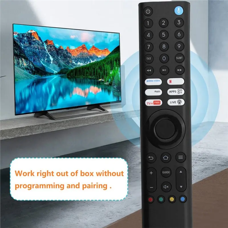 ABUO Voice Remote Control Replacement 163K1K1000096A for Smart TV with English Voice Control