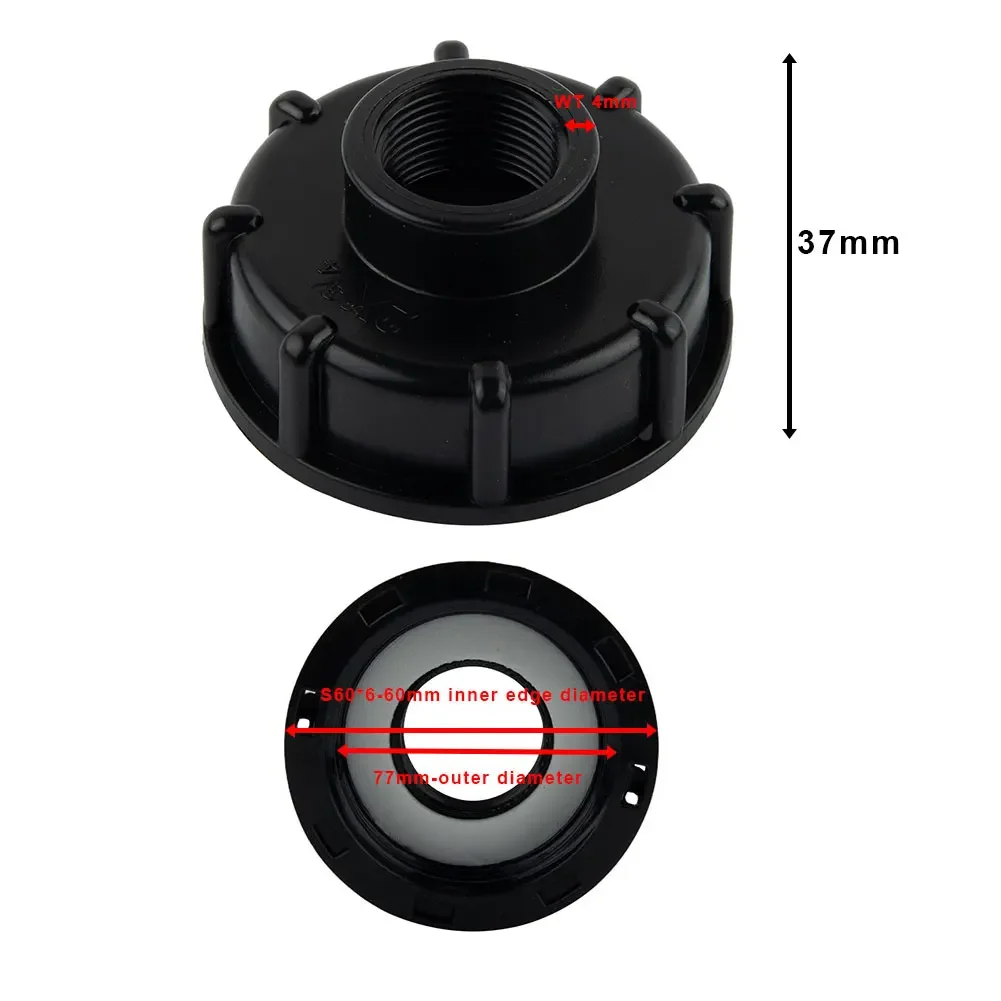 Adaptador de tanque de tapa de contenedor IBC, 1 unidad, adaptador hembra negro interno de 4 /6 /1 pulgadas para conector de montaje de tanque IBC, nuevo, de alta calidad