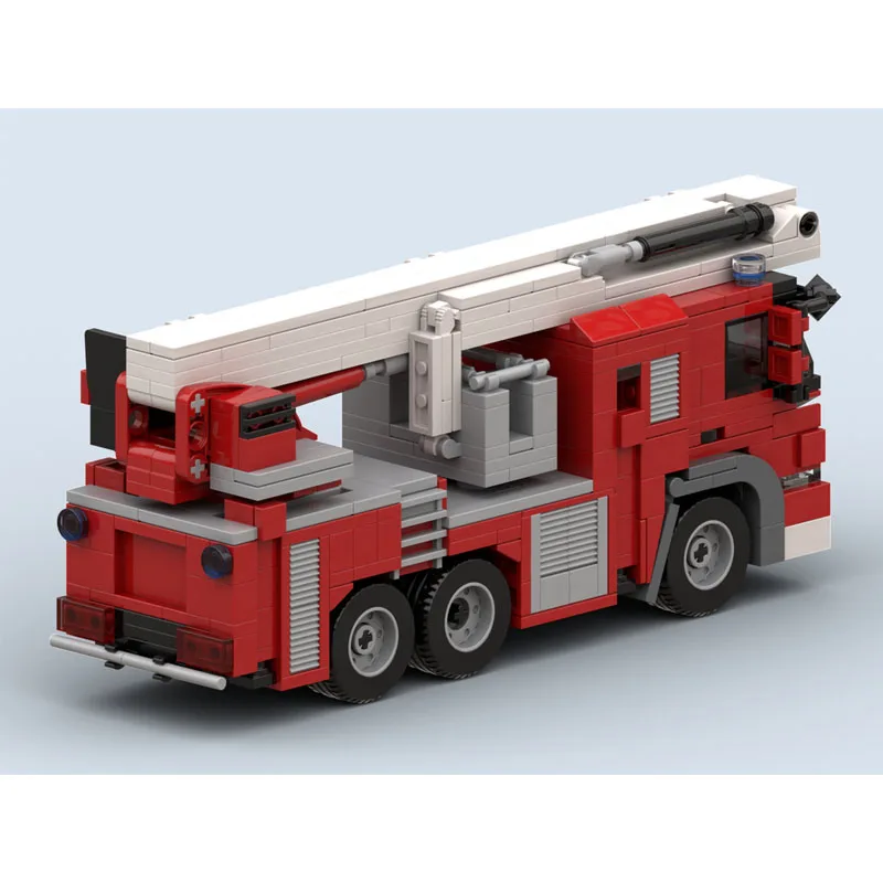 

MOC-35078 City Traffic Rescue Fire Truck Building Block Model 584 Parts MOC Creative Boys Children's Birthday Toy Gift