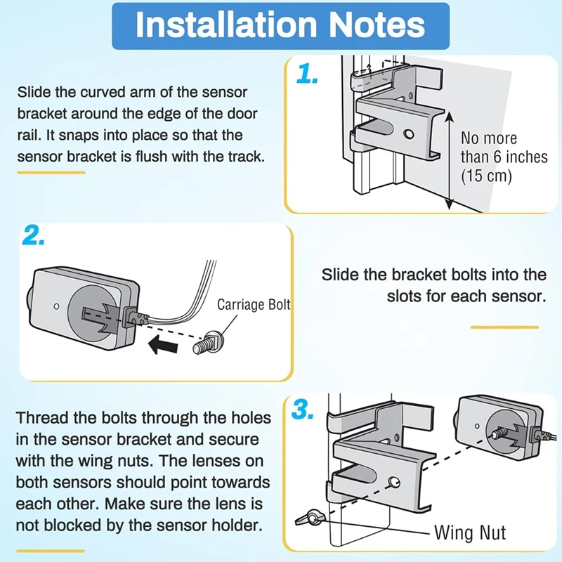ABBN-Safety Sensor Beam Eye For 41A5034 Liftmaster Sears Chamberlain Craftsman Garage Door Opener With Bracket