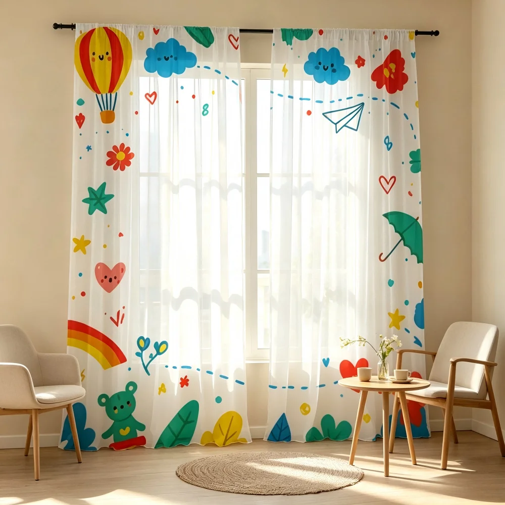 Lot de 2 rideaux transparents  - Curtain Sheer Voile avis et prix