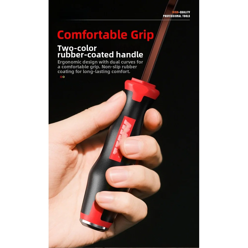 Red Trim Panel Clip 45 Degree Angled Lever Tool Fastener Remover Alloy Steel 58-62HRC Dual-color Non-slip Grip