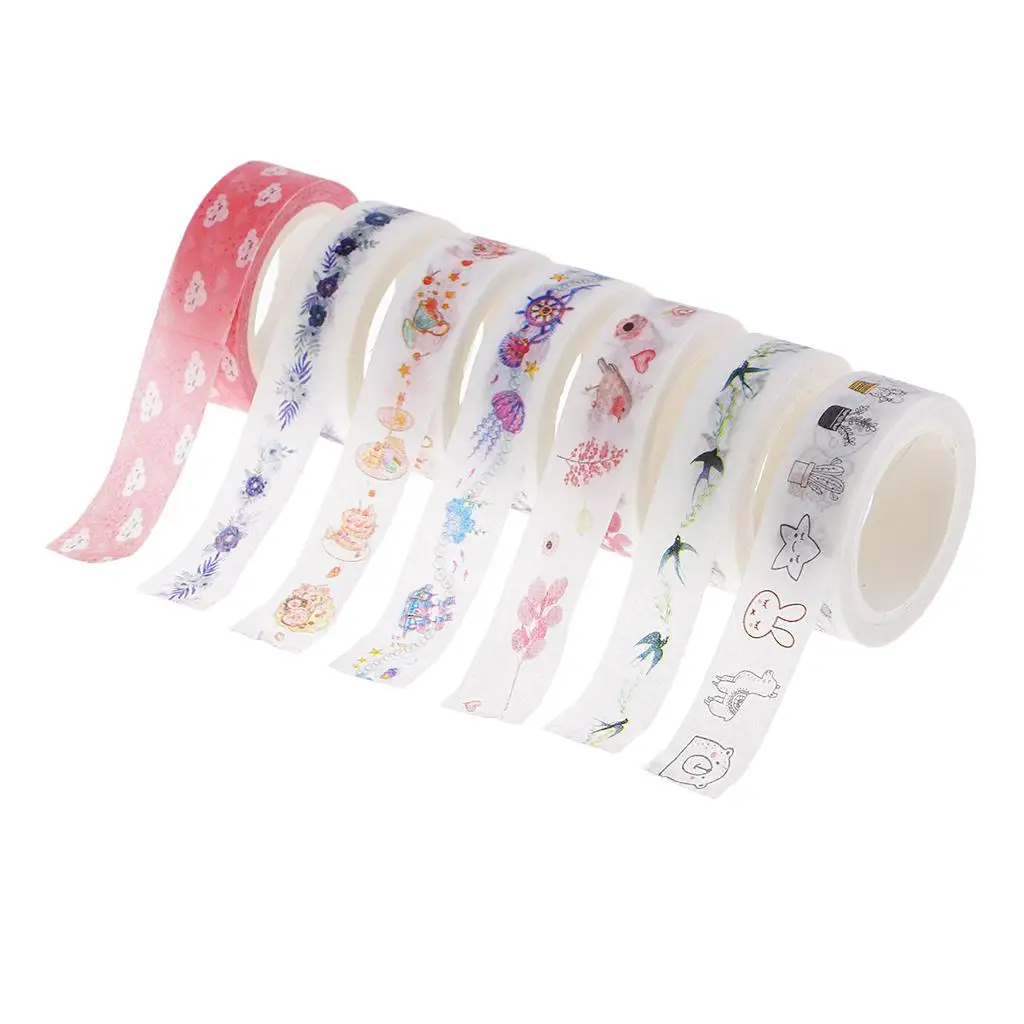 Mixed Color Decoration Masking Tape Sticky Paper Tape Popular Photo Album decor Decoration Paper Tapes Colorful Tapes