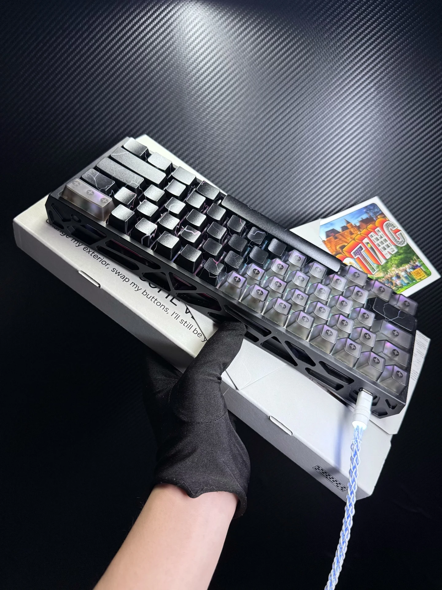 Custom Full Mod Custom HE Keyboard Cable, Premium High-Speed Data Line, Modified 60% Gaming Keyboard Wire Gift