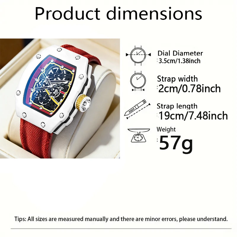 New Sports Fashion Quartz Watch for Men and Women, Ultra-Thin Barrel Series, Trendy and Fashionable, with Luminous Display, Nylon Strap, Electronic Quartz Movement, Suitable for Men, Ideal Gift for Valentine's Day, Easter, Birthdays, Christmas, or for Friends - Suitable for Business or Casual Occasions