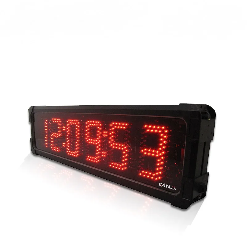 6 Inch Single/Double Sides Options Outdoor Sports LED Electronic Countdown Digital Timer for Marathon Running Race Clock
