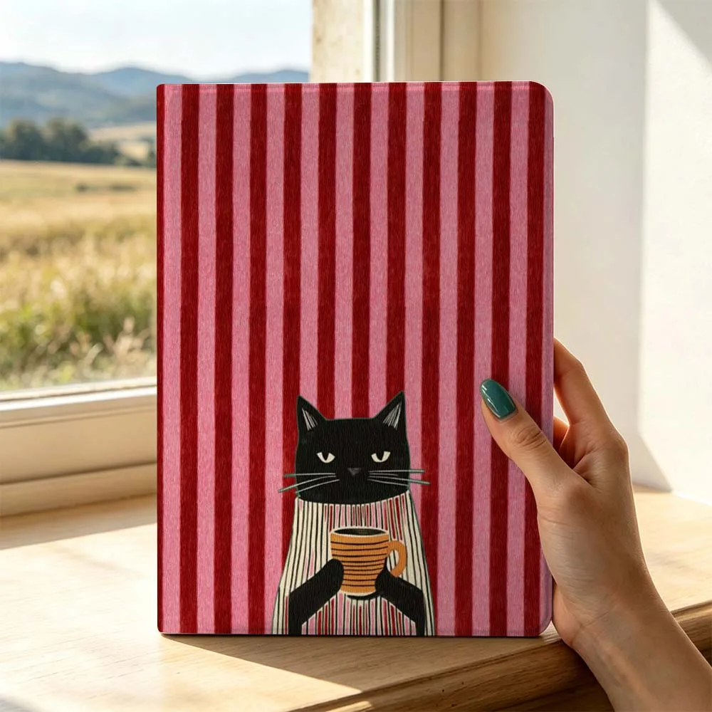 Cute Kitten Pattern Soft For Samsung Galaxy Tab S11 S10 S9 S8 S7 S6 A9 A8 A11 Lite FE Plus Pen Tray Tablet Case