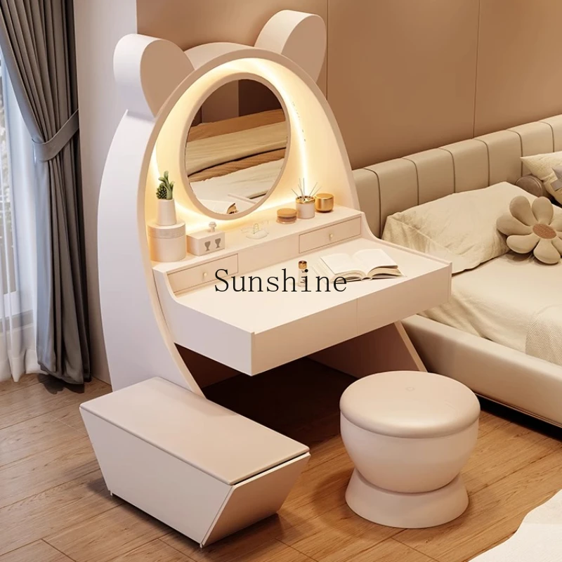 

Dresser bedside table integrated dual-purpose cream wind master bedroom small apartment modern simple new model