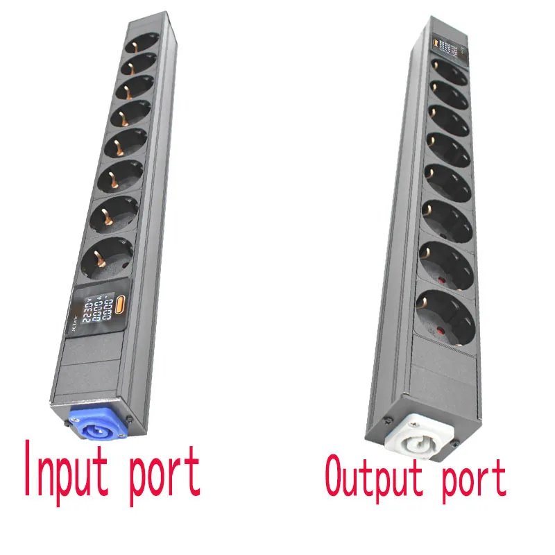 High Quality Schuko PDU Power Strip 1-10 AC Power Link Output Box Schuko Powerlink Box with Powercon Inlet and Outlet EU Socket