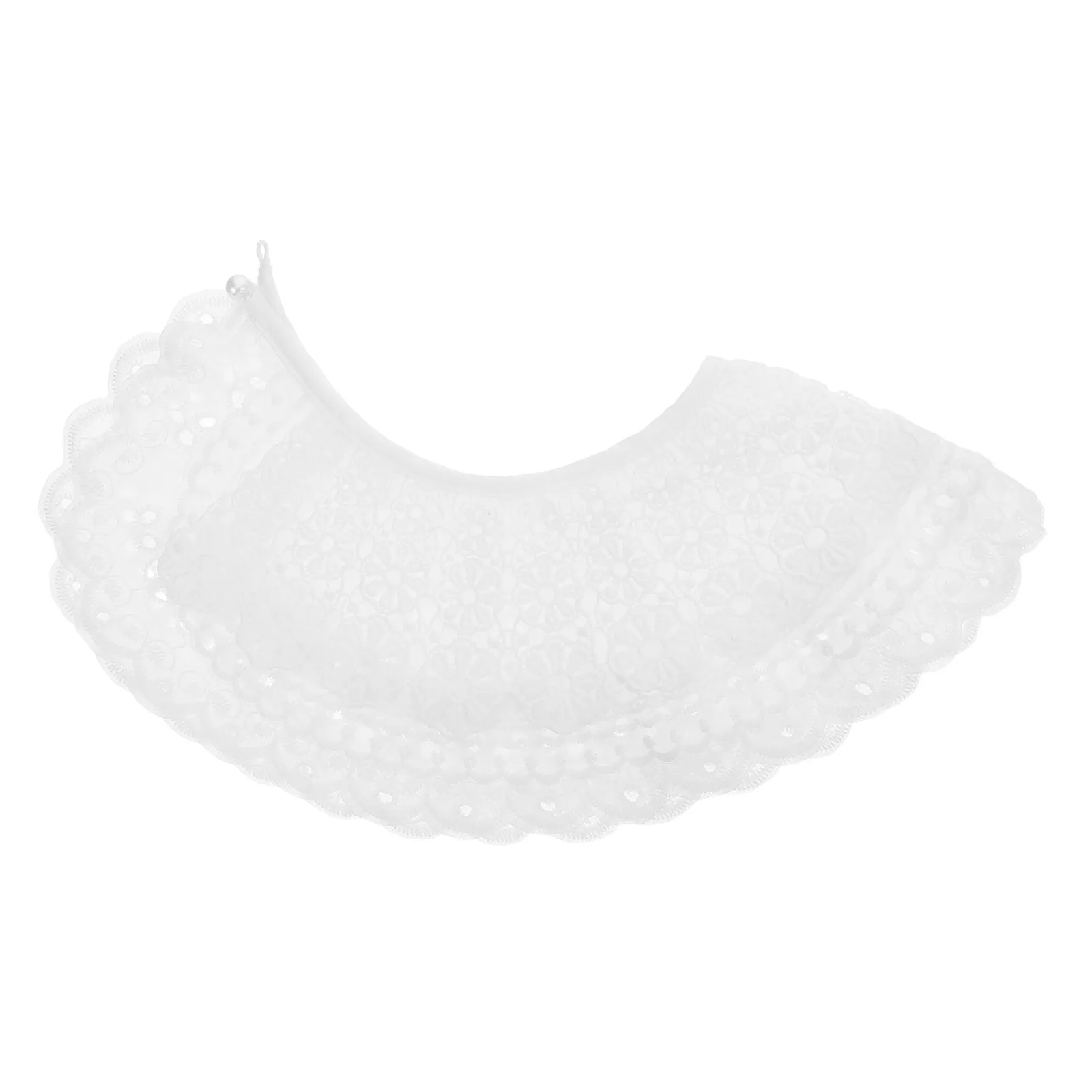 

1 шт. хлопковый кружевной воротник с бантом, удобный, дышащий аксессуар для одежды, милый и практичный дизайн, кружевной воротник с бантом, аксессуар для одежды