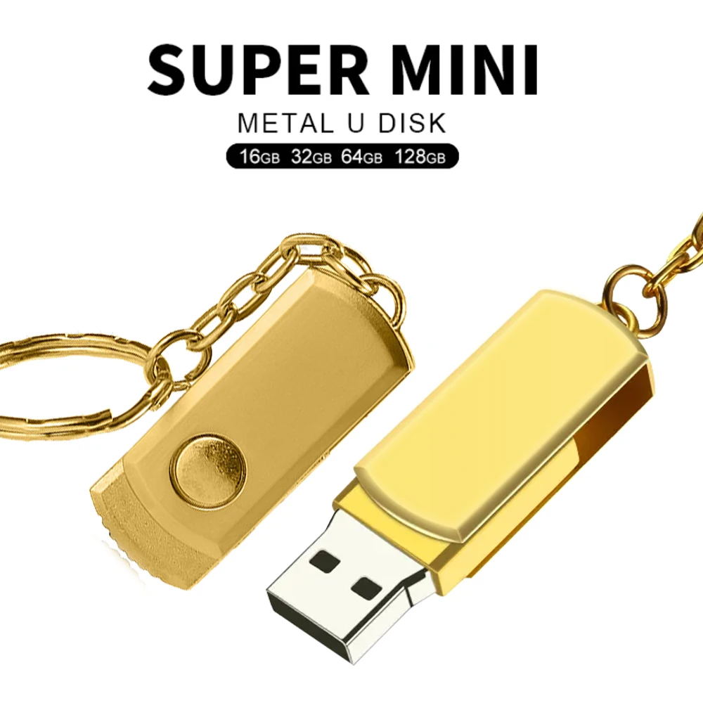 

USB-флешка 128 ГБ Pendrive 128 ГБ Memory Stick 32 ГБ 4 ГБ Металлический 64 ГБ Pen Drive 8 ГБ Usb Stick 16 ГБ 2,0 U DISK подарок