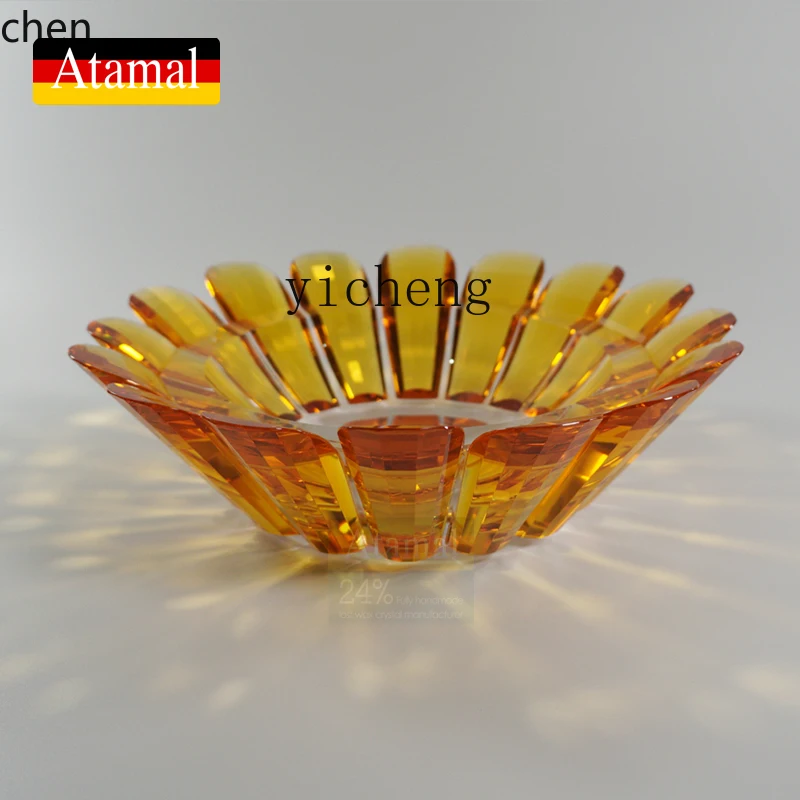 YFY high-grade crystal fruit plate light luxury modern living room tea table sugar fruit plate master ornament