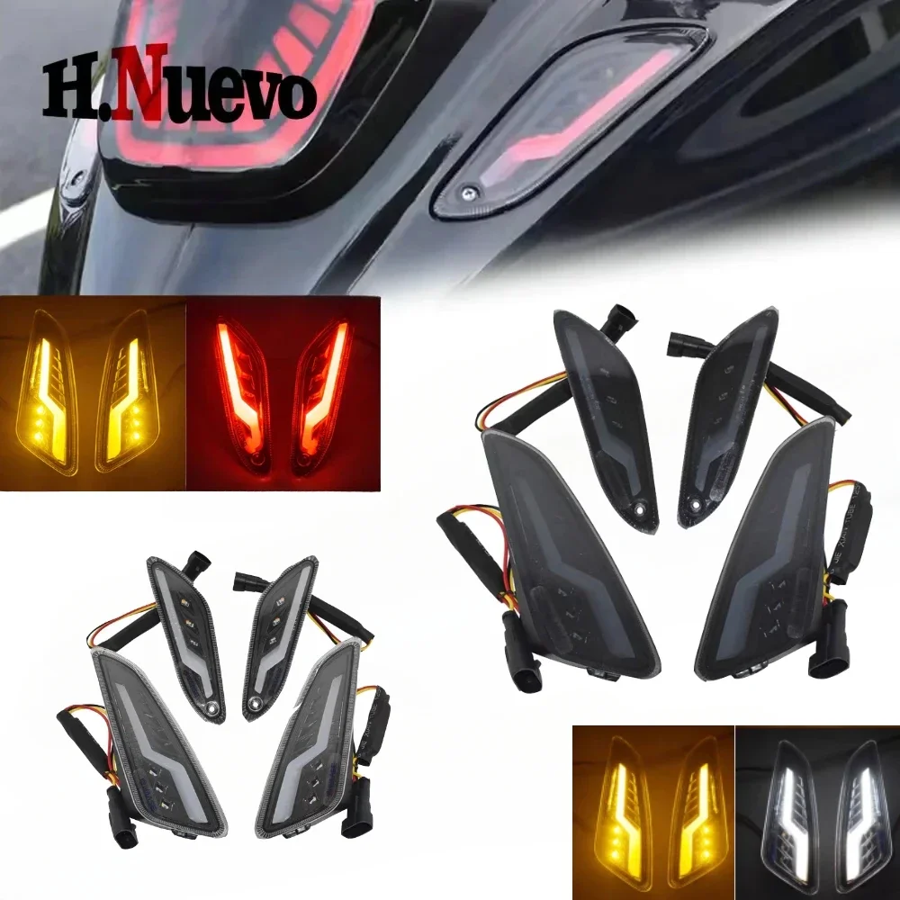 

Motorcycle Front Rear Turn Signals Blinkers Daytime Running LED Light For Vespa Sprint Primavera 50 125 150CC Replacement