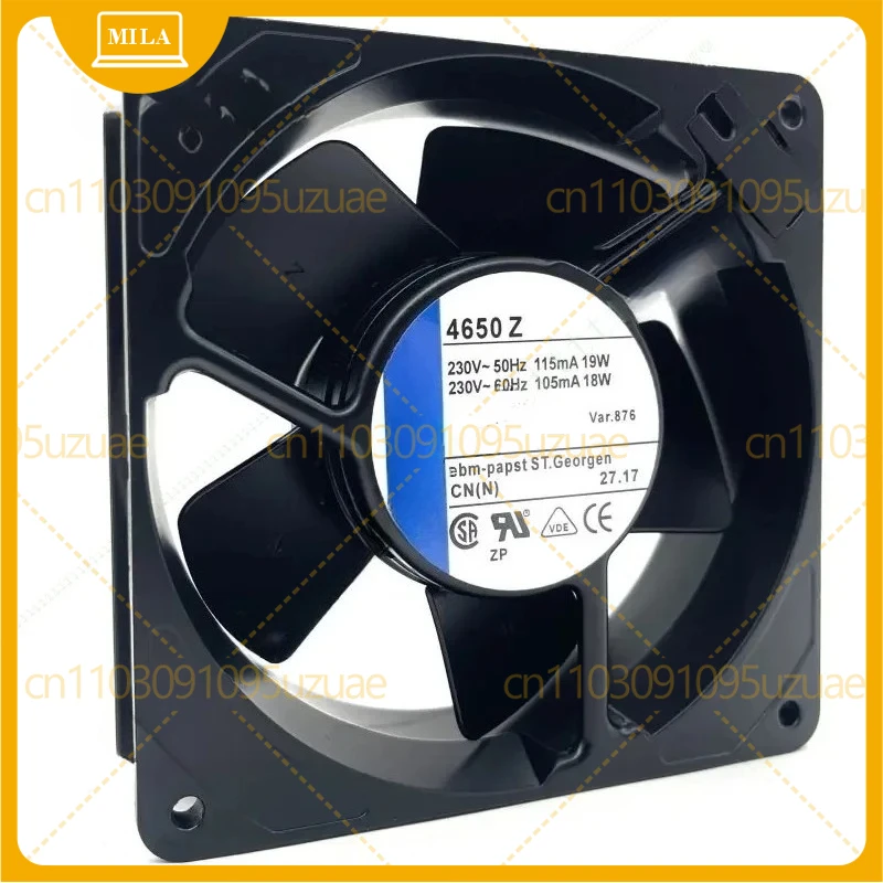 FÜR Neue EBM PAPST 4650X 4650Z 4656X 4656Z 4580N 4558N 120*120*38MM 12038 230V Hochtemperaturbeständiger Vollmetall-Lüfter