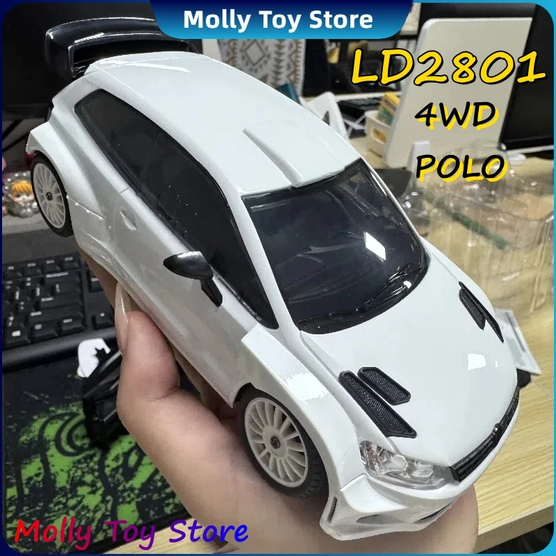 

1/28 LD2801 RC Drift Car 4WD Внедорожные пропорциональные рулевые светодиодные фары 2,4 ГГц 2 комплекта шин Экологичный корпус Идеальные подарки