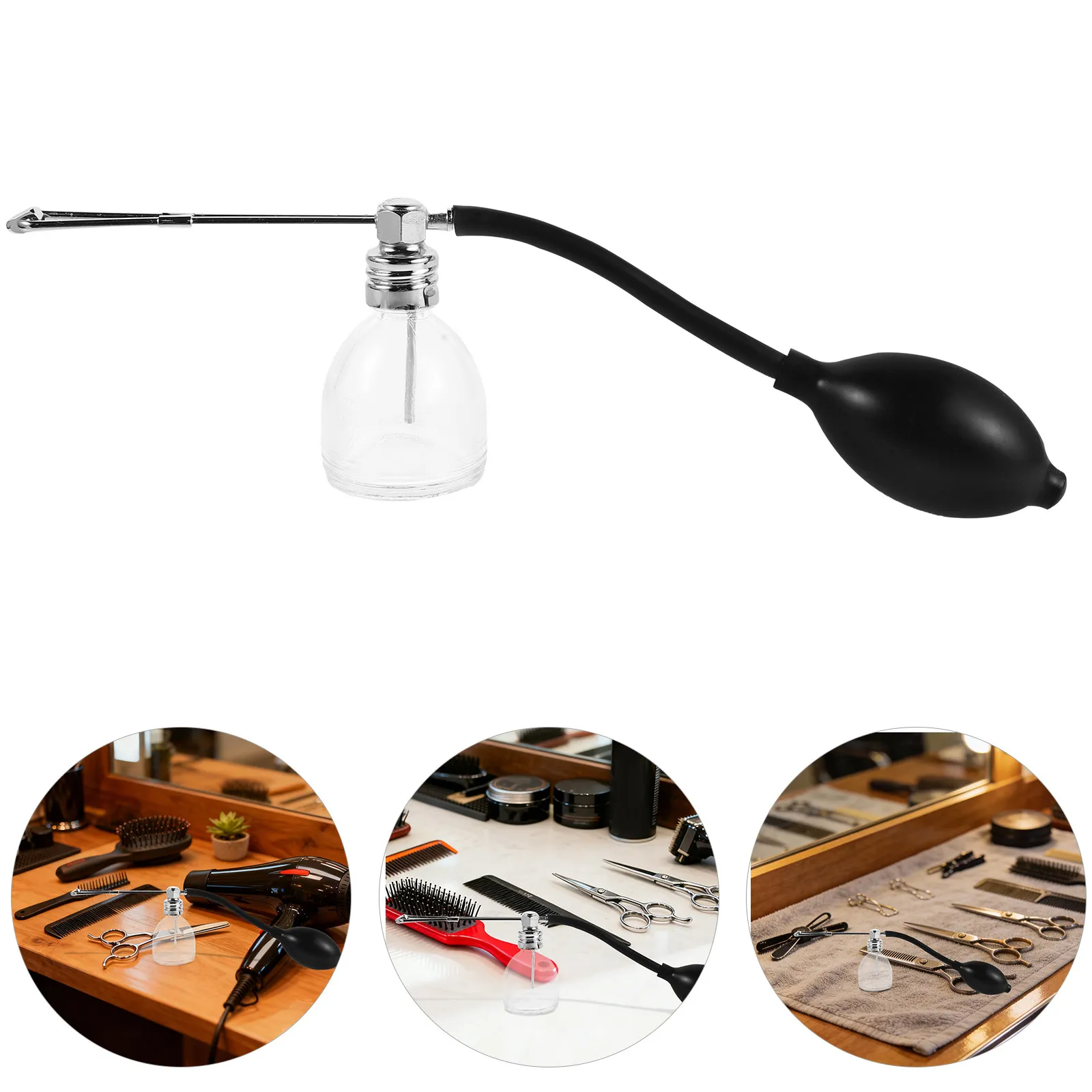 Hair Fiber Pump Applicator 40Ml Barbershop Precision Spray Bottle for Hairline Filling Thinning Areas Fine Mist Powder Dispenser