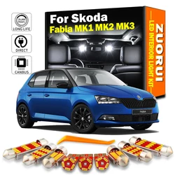 ZUORUI Canbus LED Interior Light Kit For Skoda Fabia 1 2 3 MK1 MK2 MK3 6Y 6Y2 6Y3 6Y5 NJ NJ3 NJ5 2001 2008 2013 2015 2016 2021