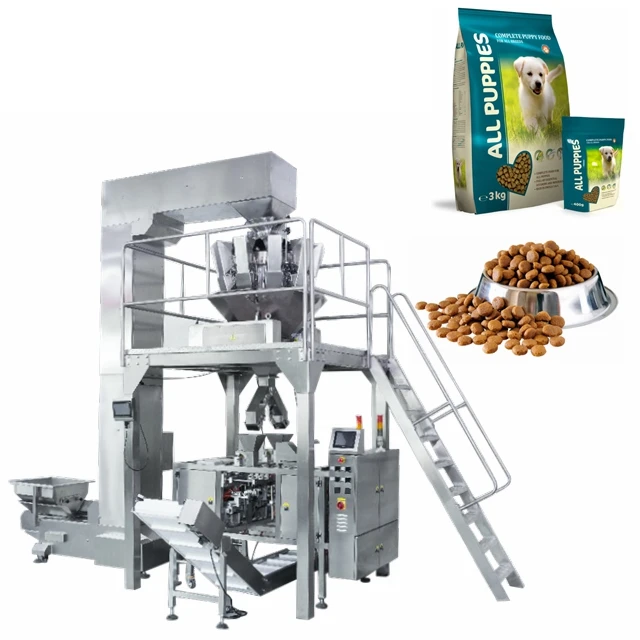 Chinese Factory Price Automatic Animal Feeds Dry Pet Food Premade Pouch Ziplock Bag Packing and Filling Machine for Dog Cat Food