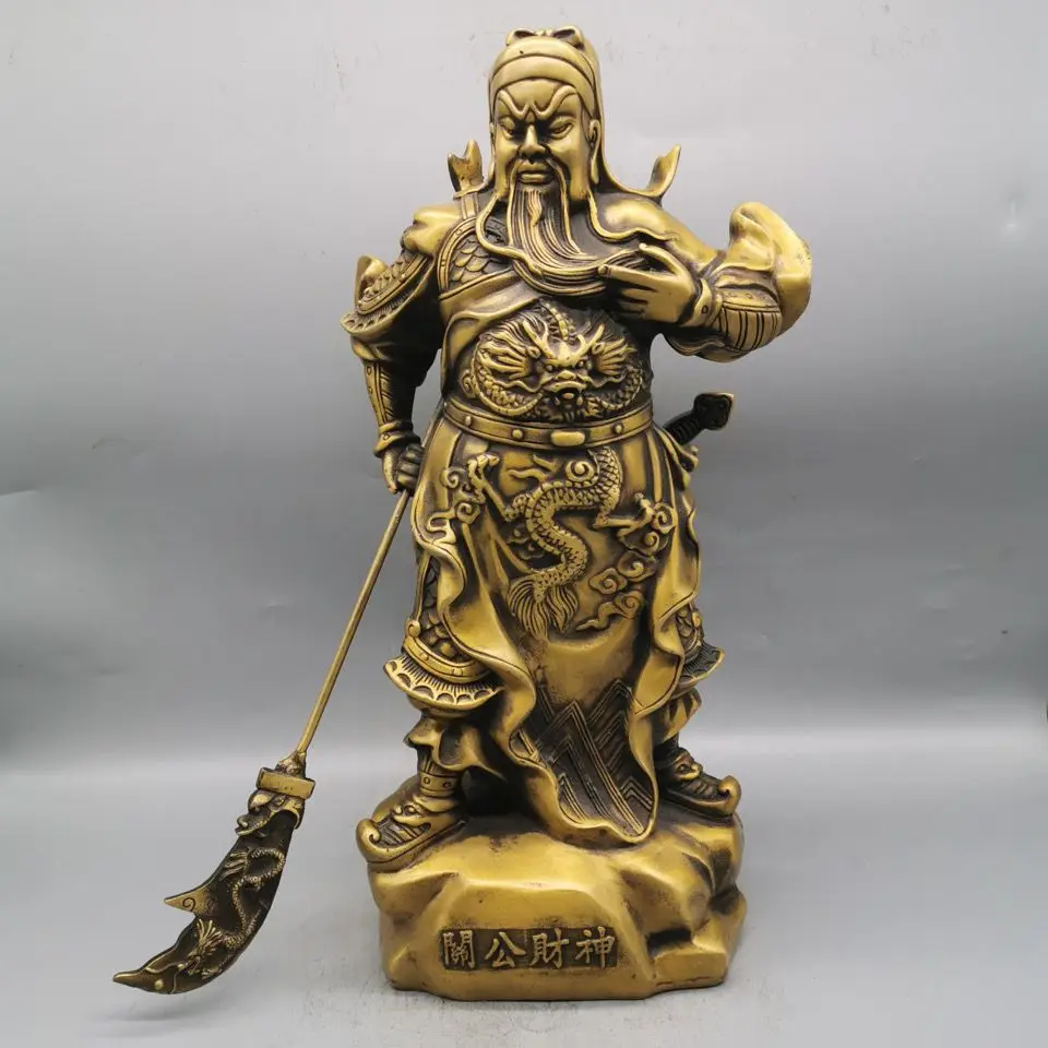 bronze collection, statue of Guan Gong's God of Wealth, 