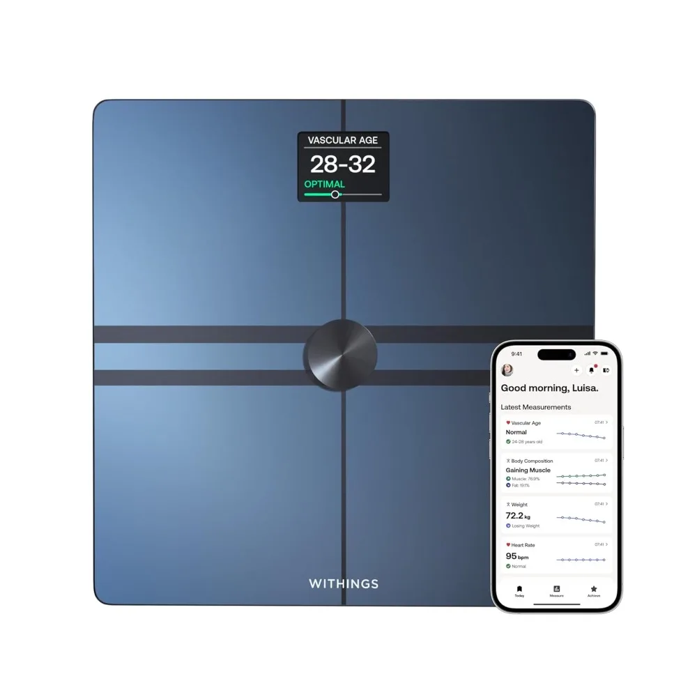 

WITHINGS Body Comp - Scale for Body Weight and Complete Body Analysis, Wi-Fi & Bluetooth, Baby Digital Scale