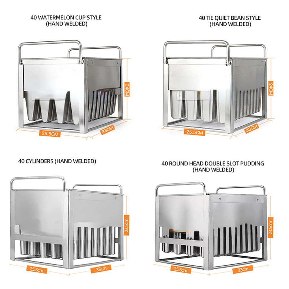 Molde de helado de acero inoxidable para el hogar, máquina de paletas, molde para polos, bricolaje