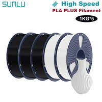 SUNLU 5KG High Speed PLA Plus 3D Printer Filament 1.75mm 1KG/Roll High Flow Speedy 3D Filament Designed for Fast Printer