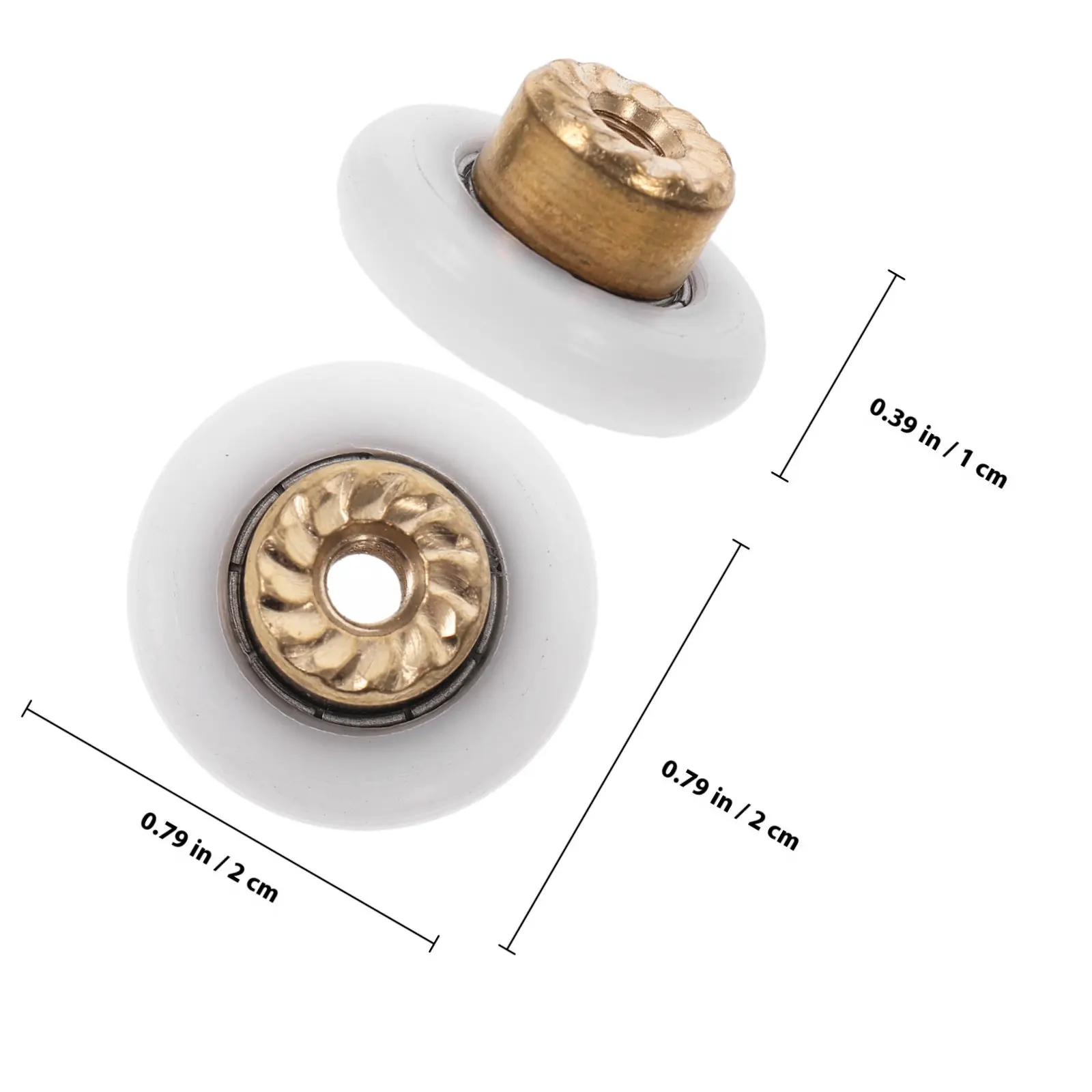 4Pcs Shower Door Rollers Nylon Bearing Pulley Curved Sliding Glass Door Replacement Parts Bathroom Hardware Smooth Quiet