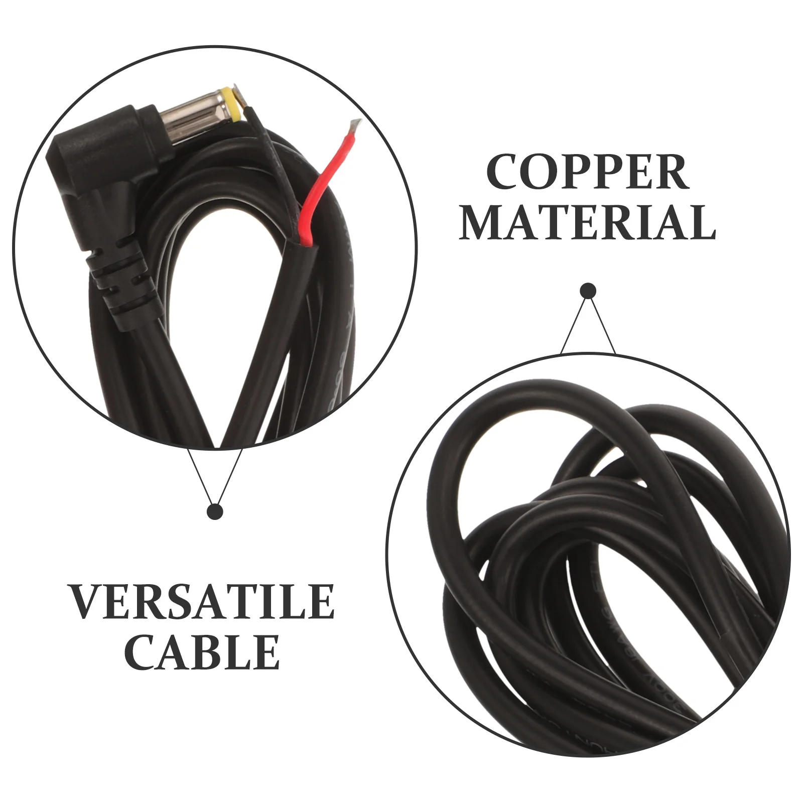 

Dc Power Cable Male Plug Jack To Bare Wire Open End Pigtail For Tvs Computers Speakers Multi-Use Replacement Cord