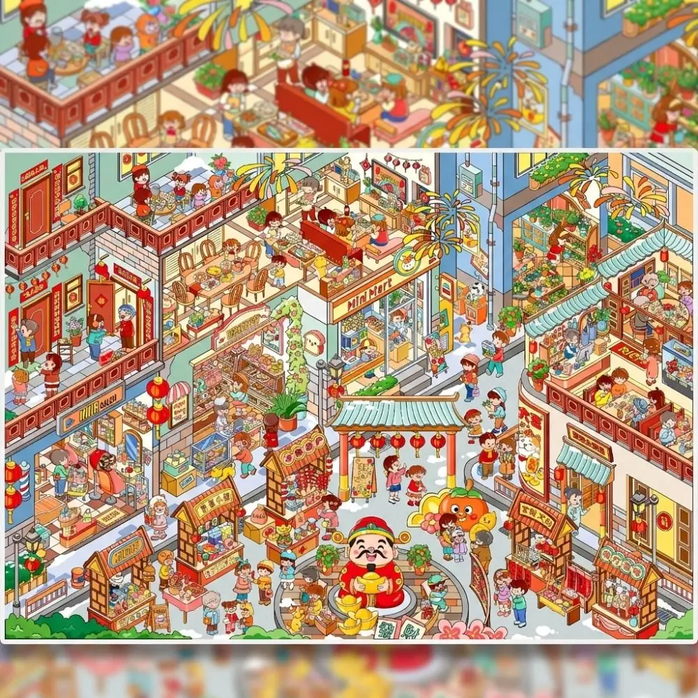 

Creative Street View Series Miniature Landscape Sticker PET DIY 3D Landscape Sticker Stress Relief Cartoon Toy Game Stickers