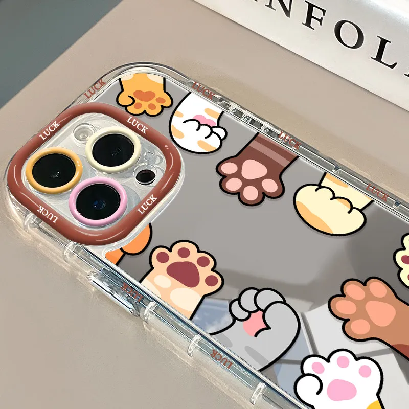 Niedliches Kätzchen, Liebliche Katze, Luftkissen-Spiegel-Handyhülle für iPhone 17 15 14 16 Pro Max 13 12 11 Pro XR XS 7 8 Plus 17Air Art Cover – Detail 21